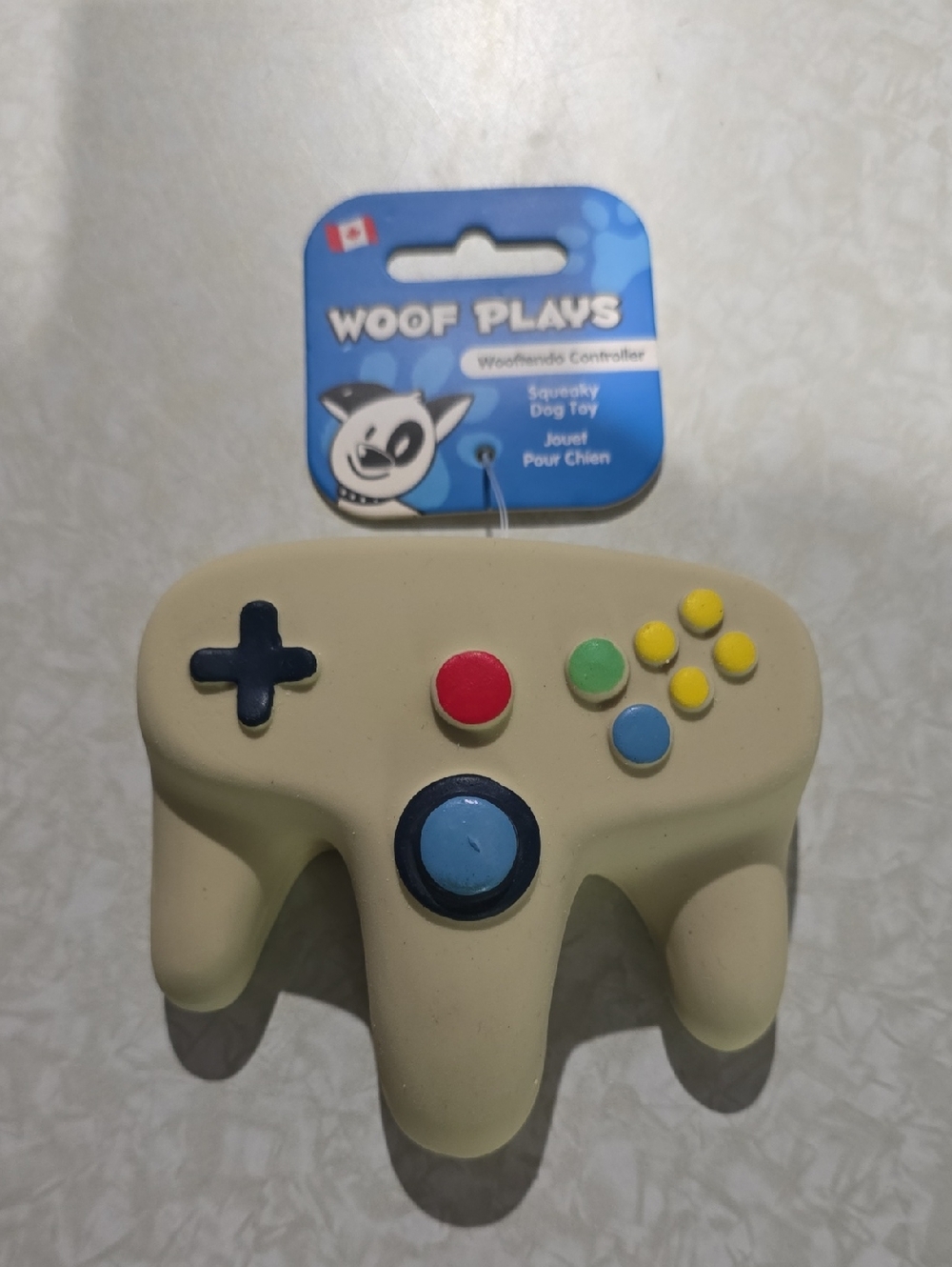 Woof Pack Wooftendo Controller Dog Toy - Squeaky Soft Rubber Dog Toy NWT